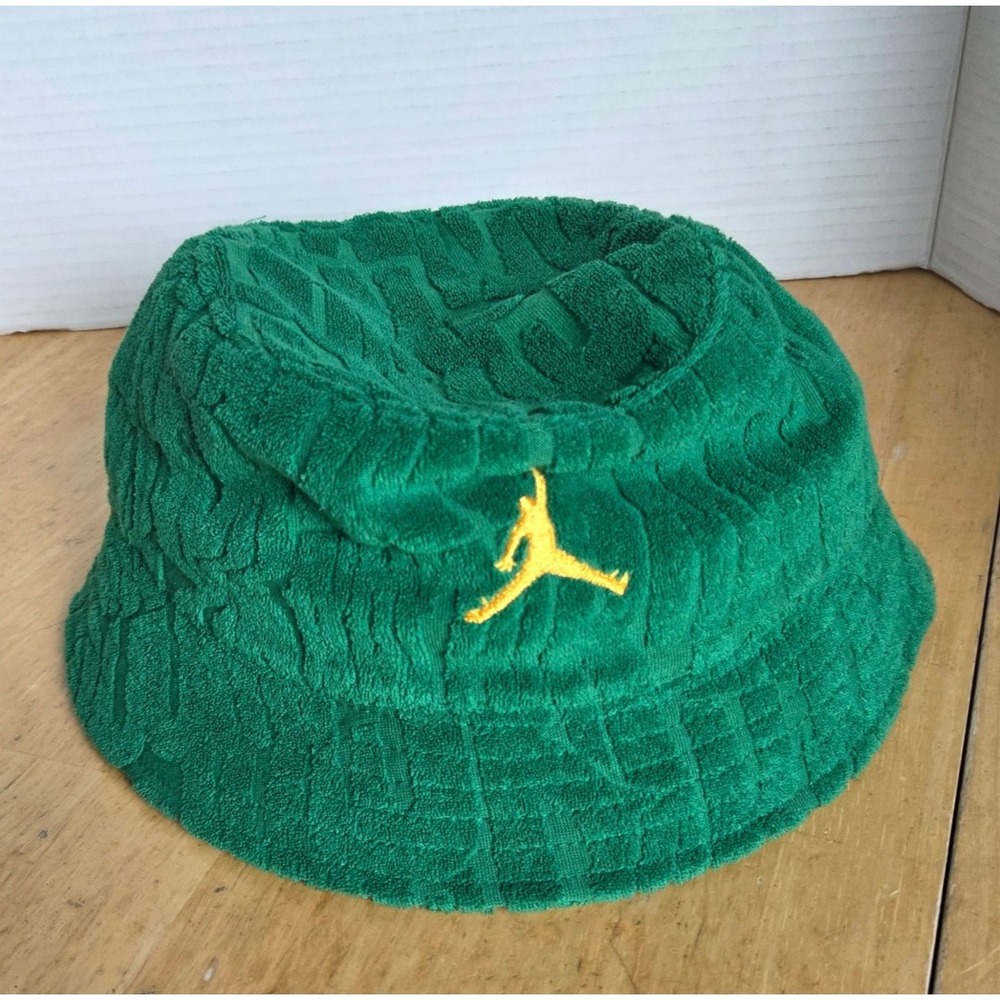 Nike Jordan Kids Jumpman Apex Bucket Hat Pine Green Terrycloth Youth One Size
